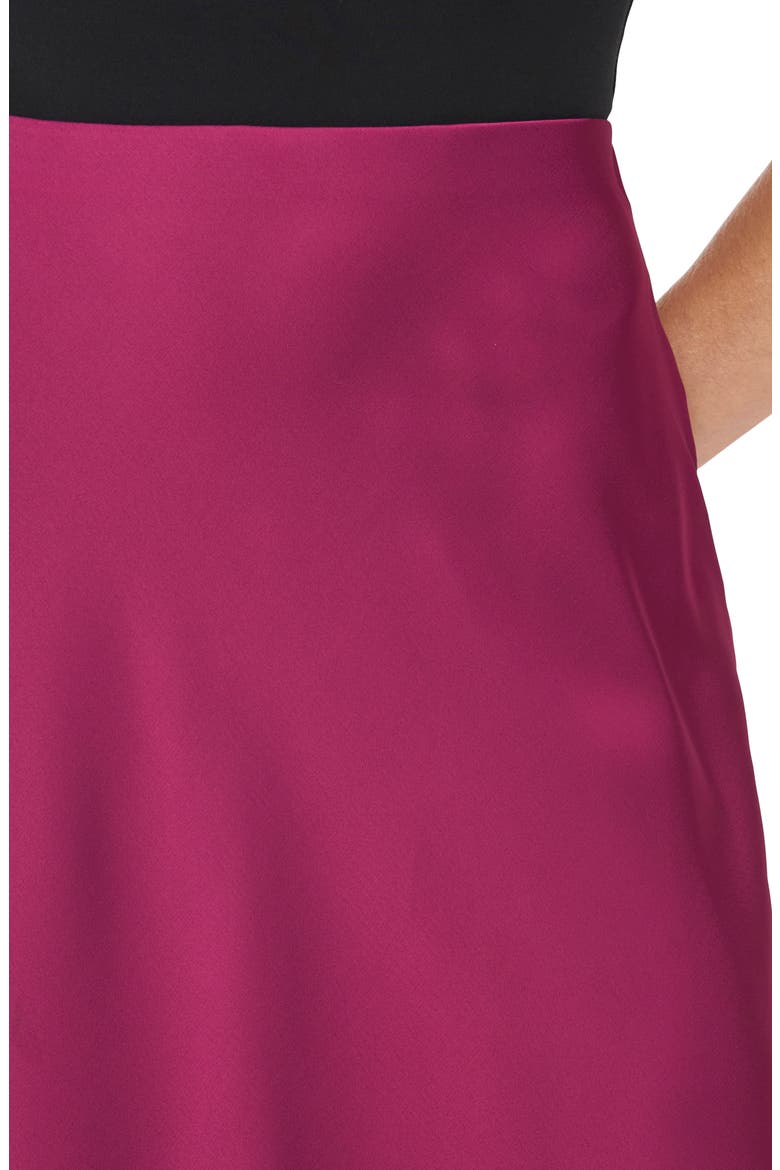 Bias Cut Satin Midi Skirt, Alternate, color, DEEP MULBERRY