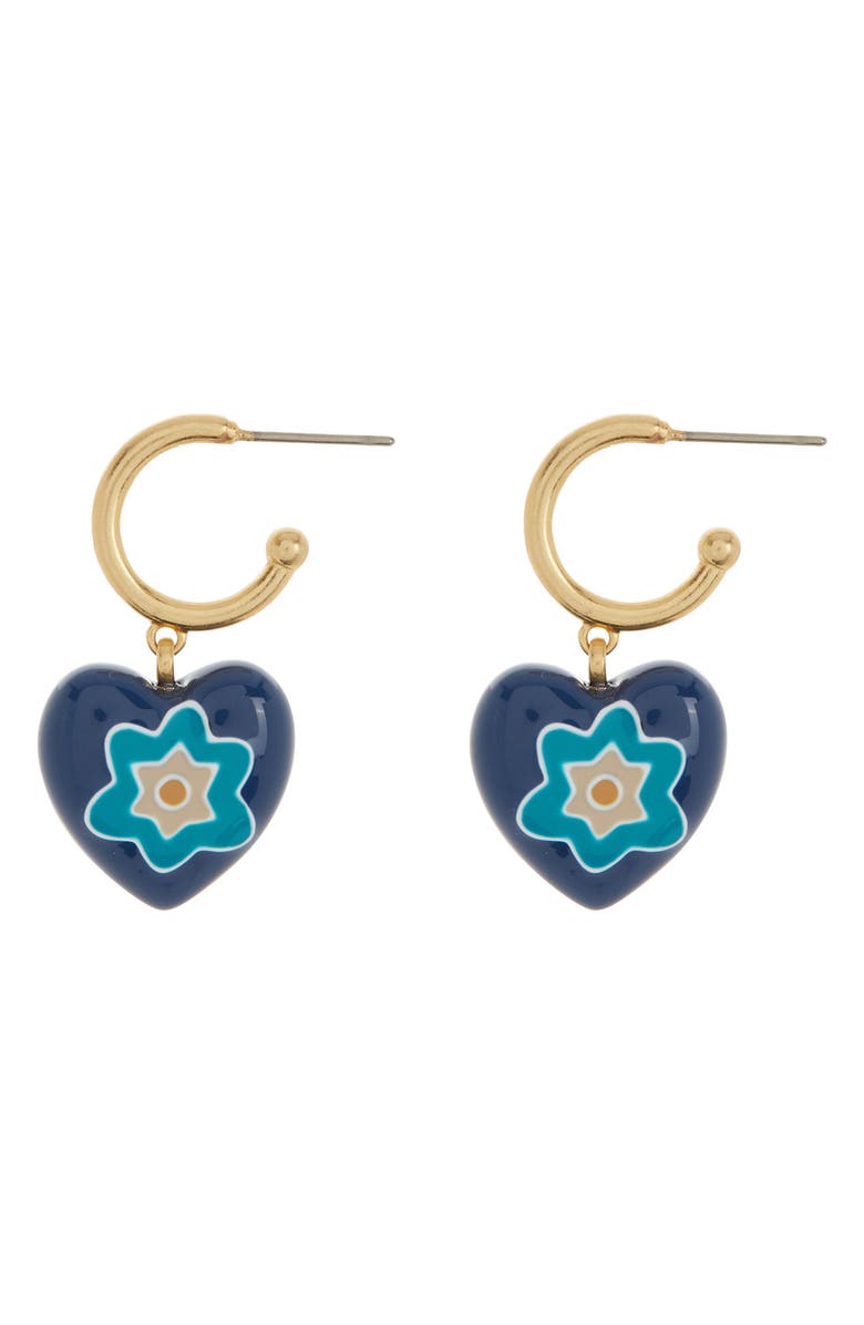 Madewell Mosaic Heart Hoop Earrings, Main, color,