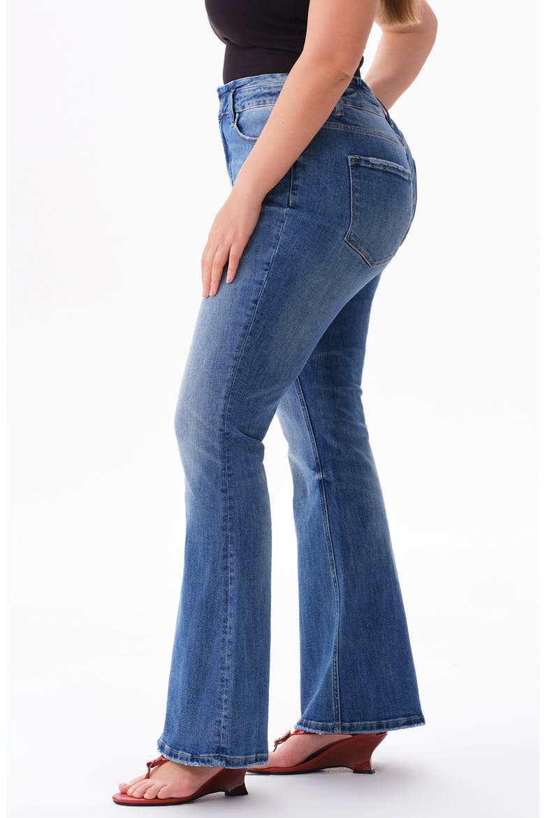 High Waist Flare Jeans, Alternate, color, VINTAQUA