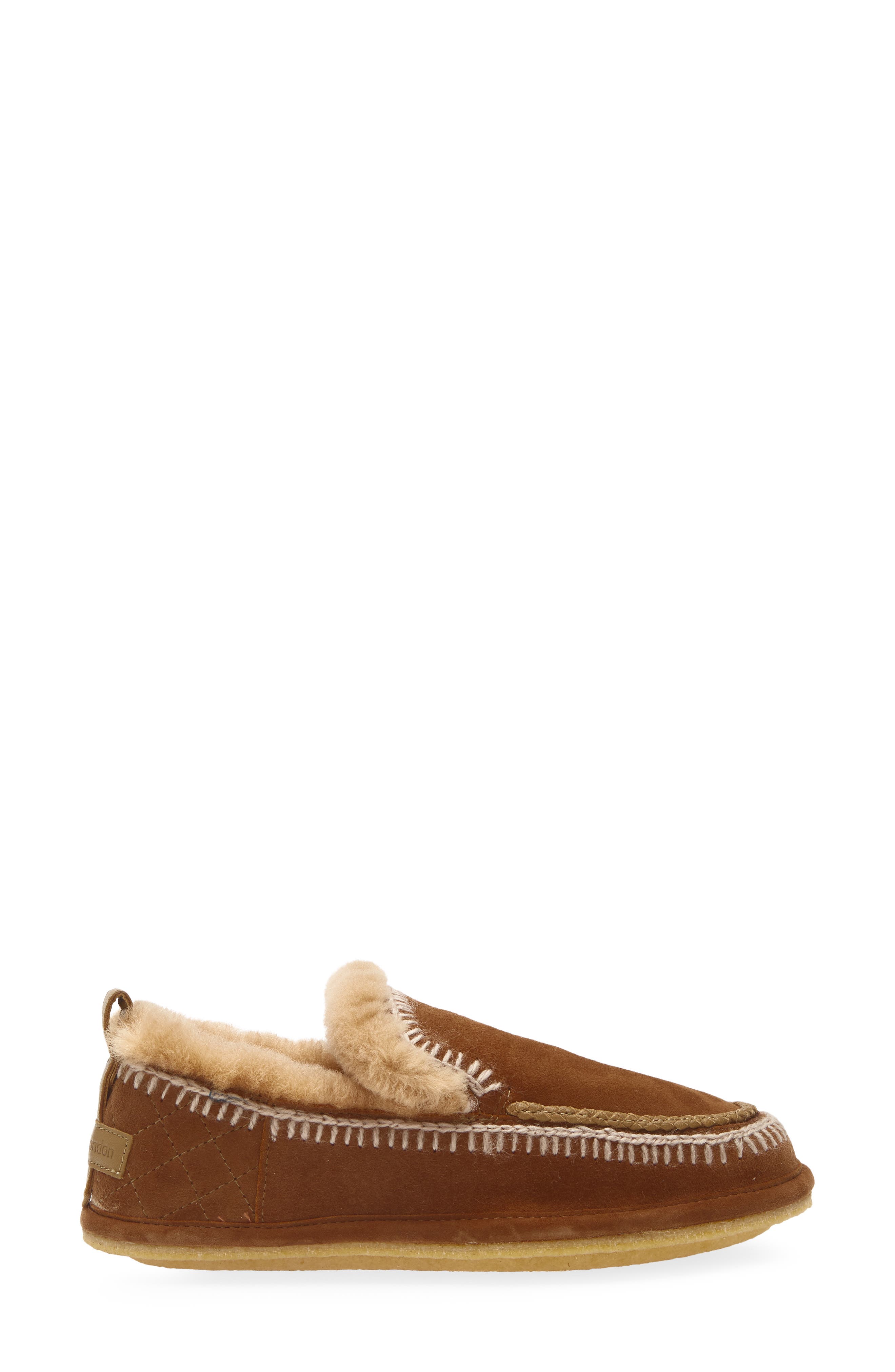 Laidback London Jude Shearling Slipper, Alternate, color, Nutmeg Suede / Wheat