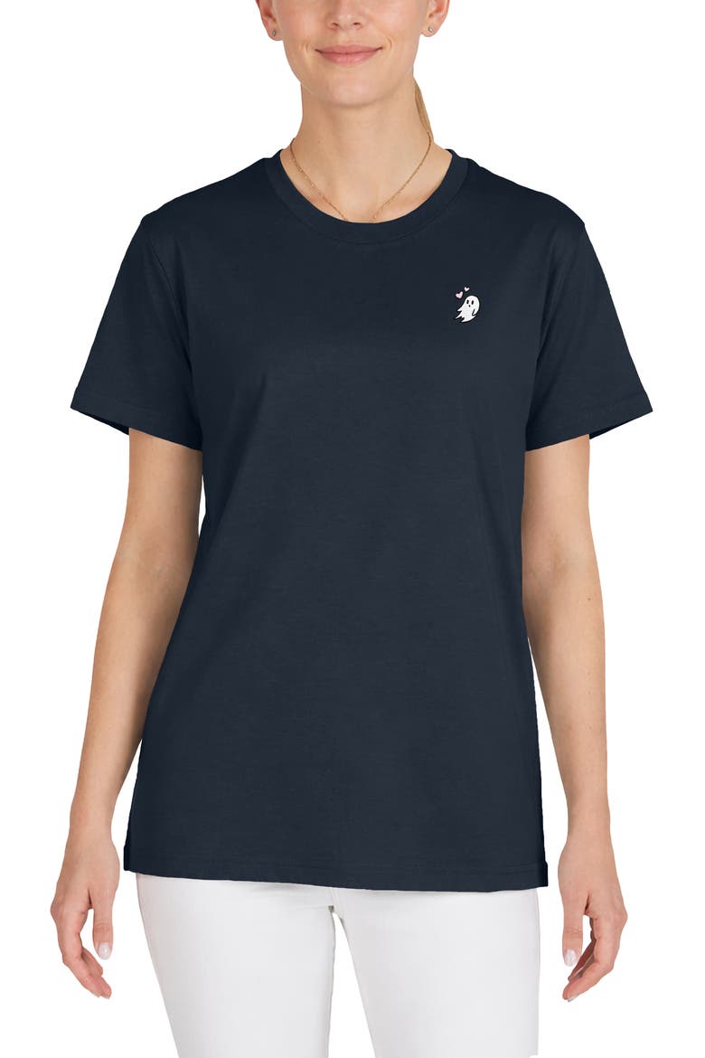 Heartly Ghost Tee, Main, color, Navy Blue