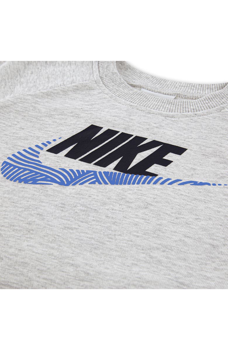 Nike Kids' In the Zone Oversize Crewneck Sweatshirt, Alternate, color, Birch Heather