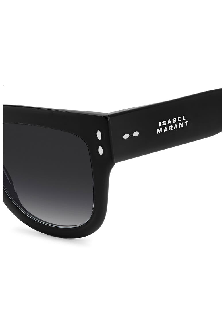 53mm Square Sunglasses, Alternate, color, BLACK/ DARK GREY SF