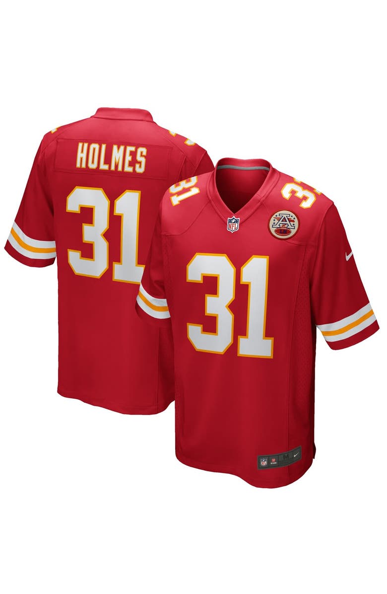 Nike Men's Nike Priest Holmes Red Kansas City Chiefs Game Retired Player Jersey, Main, color, 