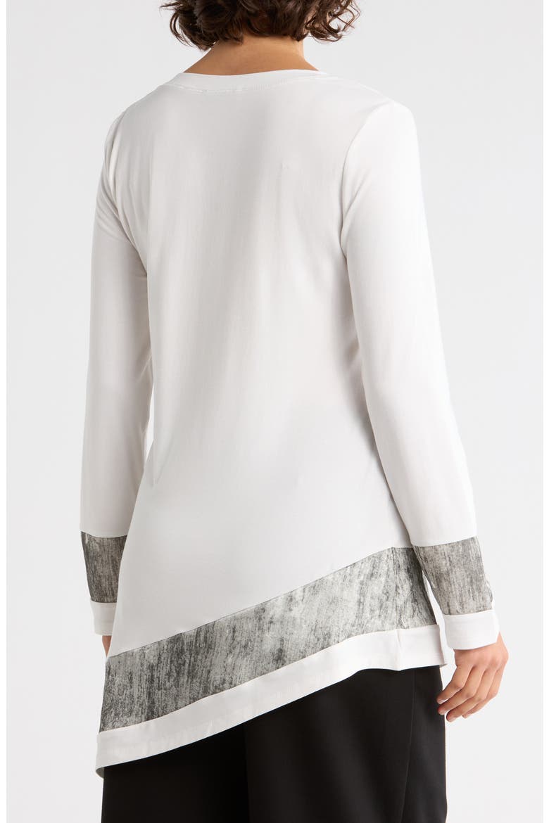 Asymmetric V-Neck Tunic, Alternate, color, OFF WHITE