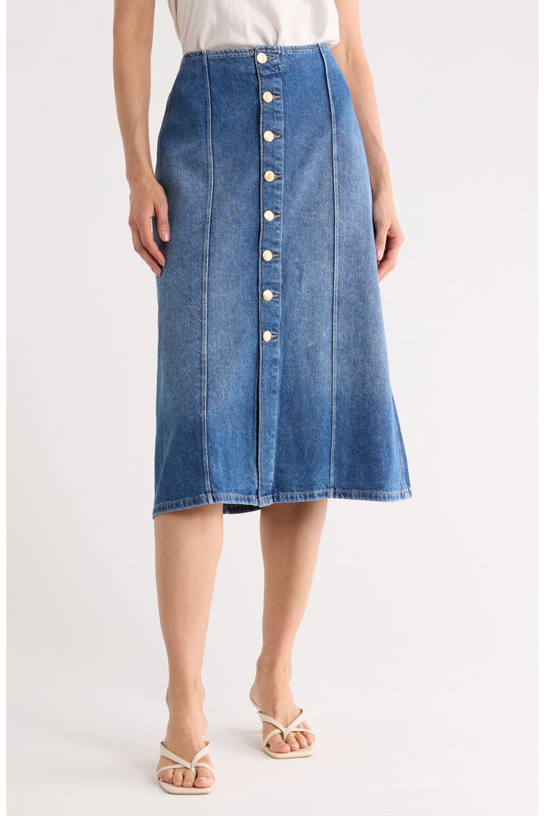 Alma Denim Skirt, Main, color, WYTHE