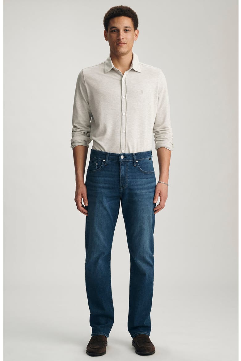 Matt Relaxed Straight Fit Jeans, Alternate, color, DARK BRUSHED ORGANIC