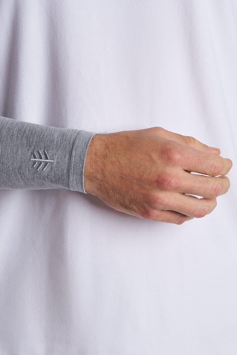 Men's Navagio Sun Arm Sleeves, UPF 50+ Sun Protection, Alternate, color, Grey Heather