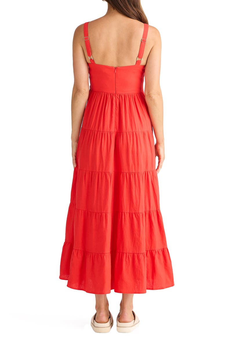 Gelato Tiered Fit & Flare Maxi Dress, Alternate, color, POPPY RED