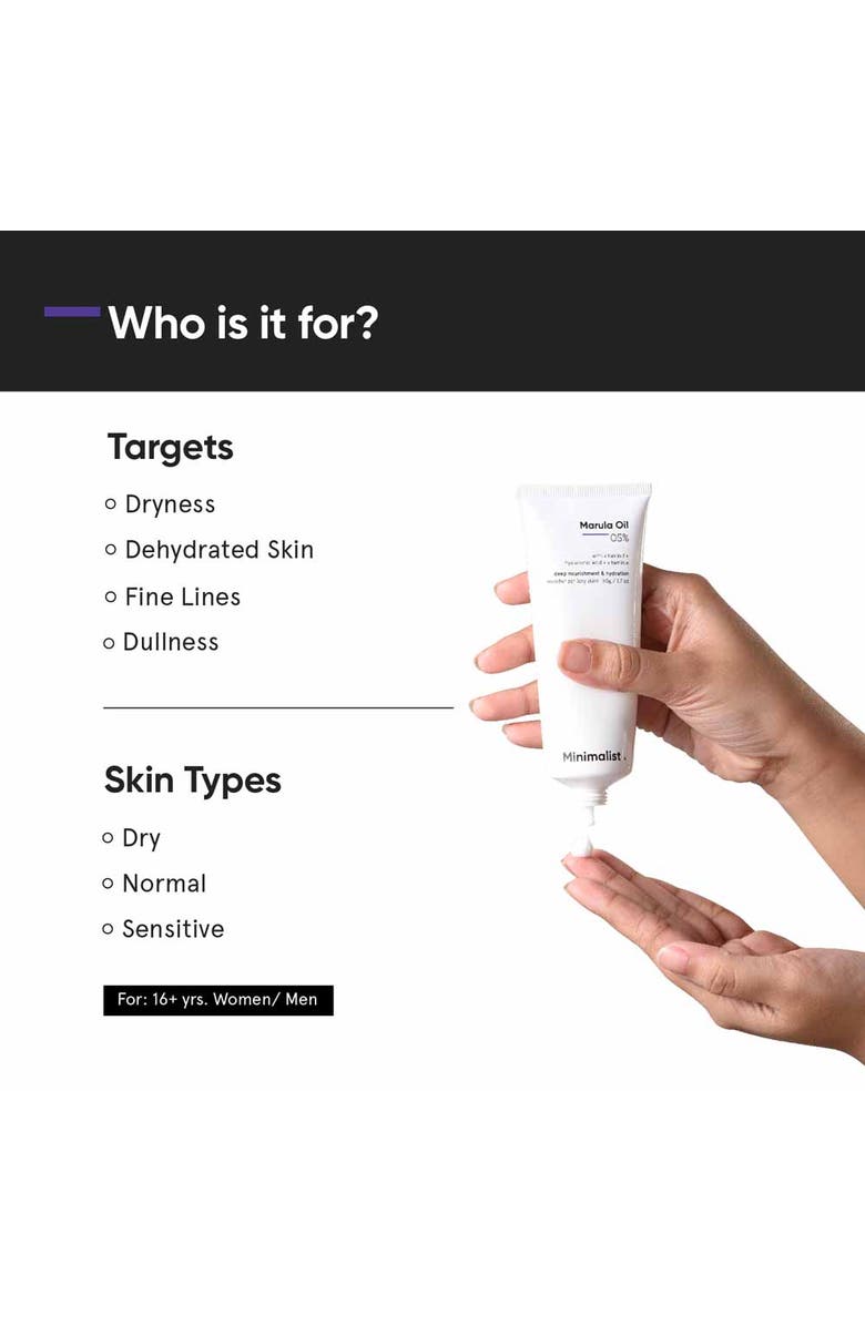 Minimalist Marula Oil 05% Moisturizer, Alternate, color, 
