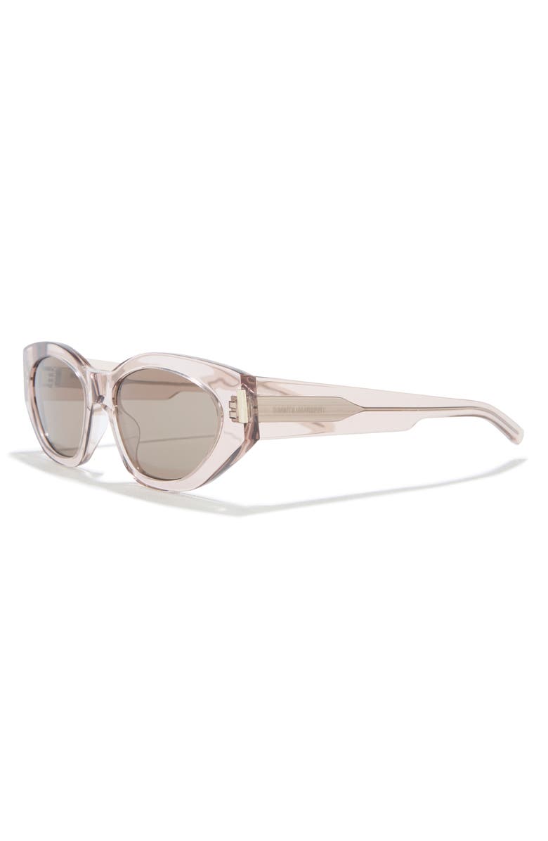Saint Laurent Oval Sunglasses, Alternate, color, Nude Nude Brown