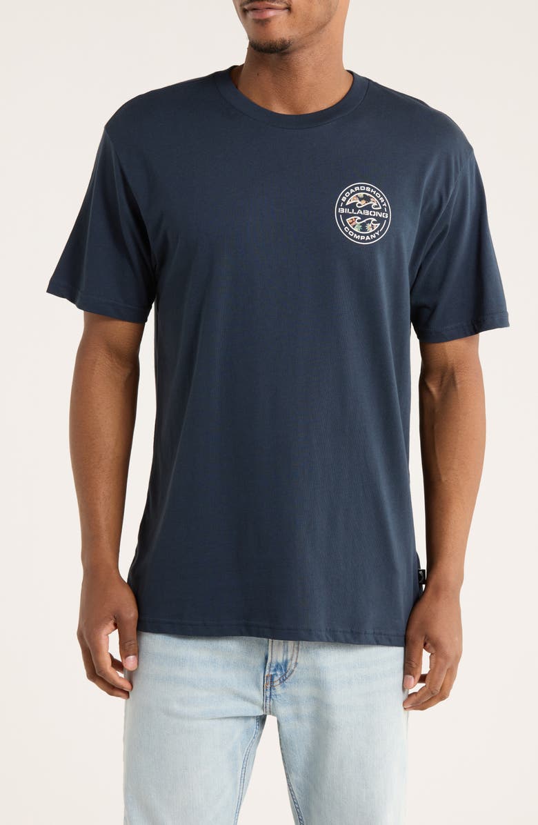 Billabong Hollow Premium Cotton Graphic T-Shirt, Main, color, Navy