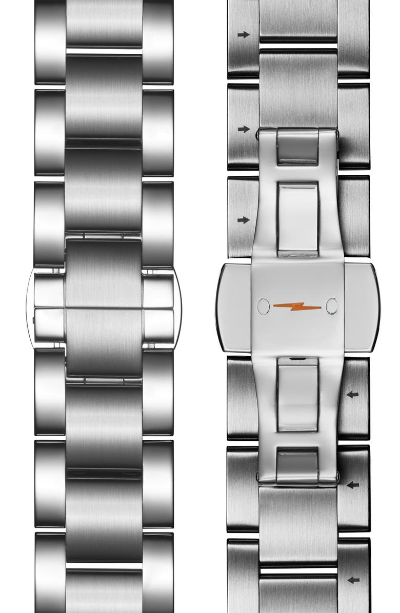 Shinola 'The Runwell Chrono' Bracelet Watch, 47mm, Alternate, color, Silver/ Grey/ Cream/ Silver