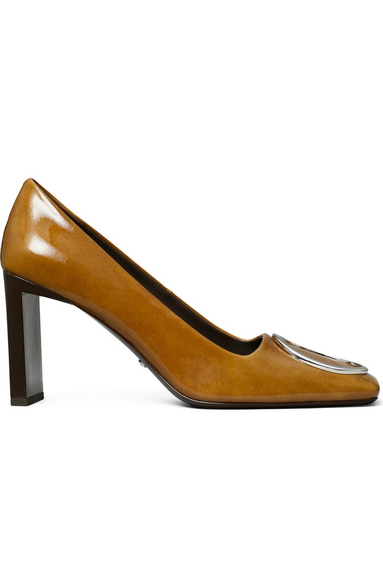 Tory Burch Ring Pump, Alternate, color, Caramel Tan / Silver