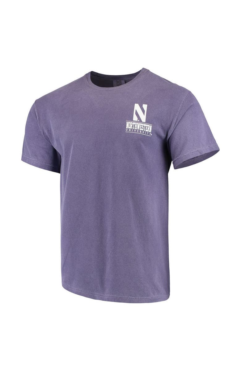 IMAGE ONE Men's Purple Northwestern Wildcats Comfort Colors Campus Icon T-Shirt, Alternate, color,