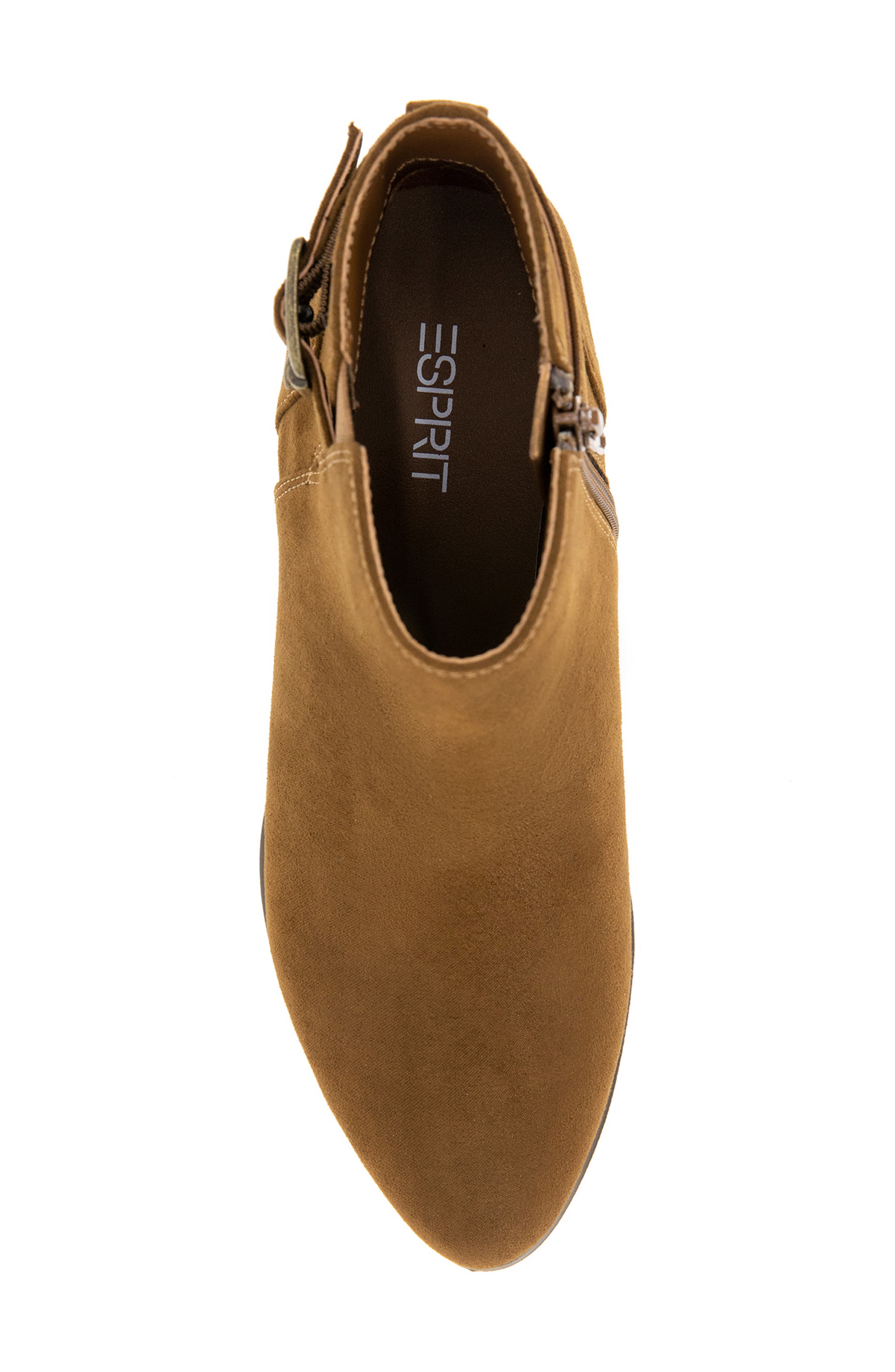 Esprit Toodalo Ankle Boot, Alternate, color, Cognac Faux Suede