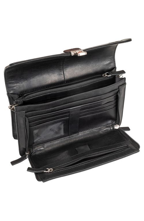 Mancini Buffalo Messenger Bag In Black