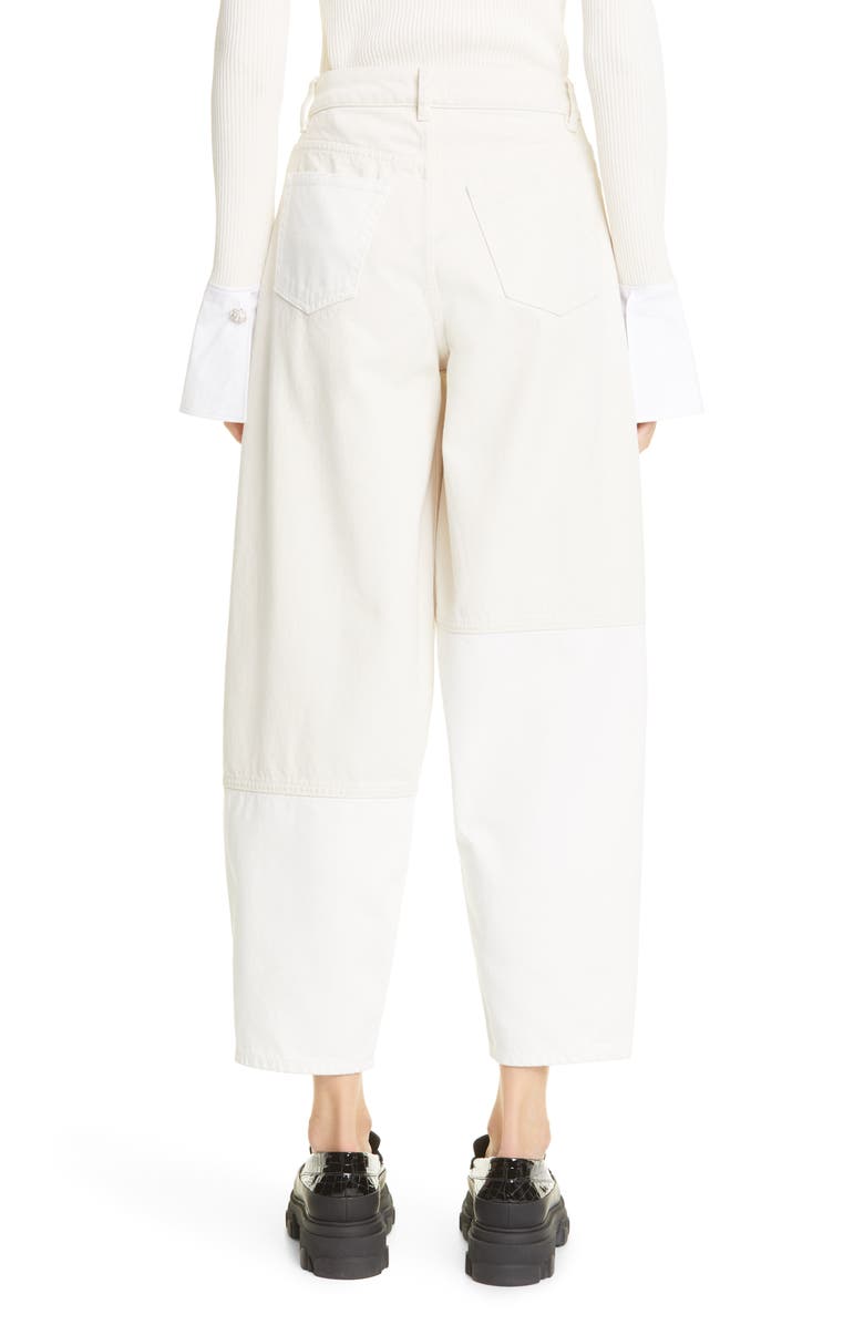 Ganni Straight Leg Organic Cotton Jeans, Alternate, color,