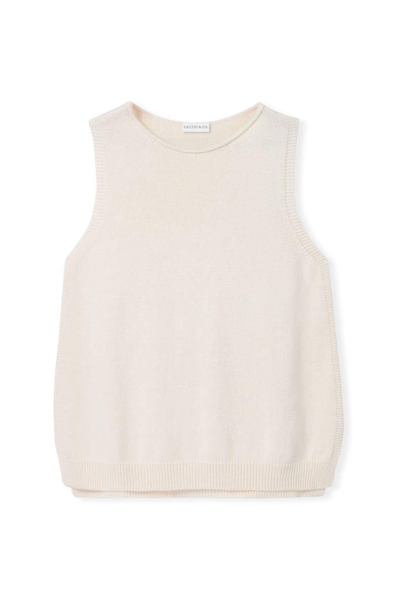 Sleeveless Knitted Vest Top, Alternate, color, Ecru