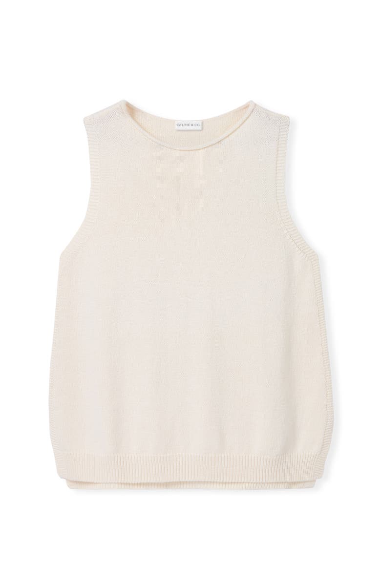 Celtic & Co. Sleeveless Knitted Vest Top, Alternate, color, Ecru