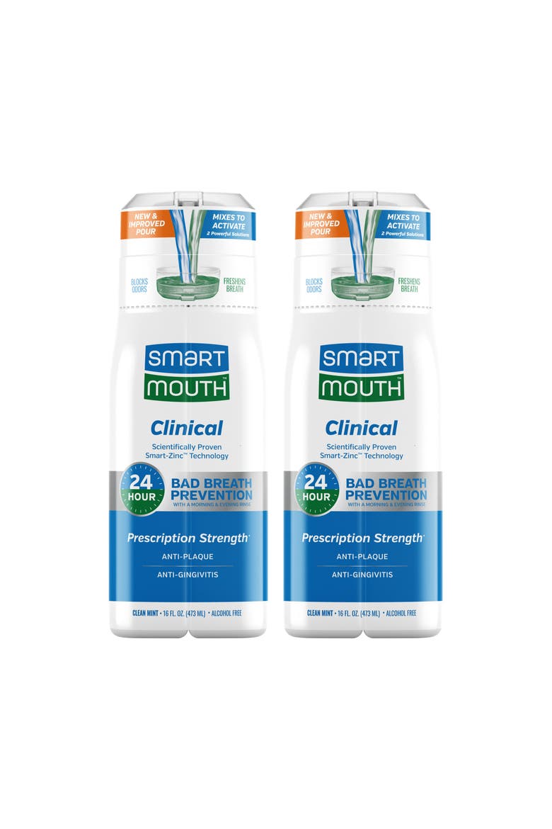 Clinical Activated Zinc Ion Mouthwash Clean Mint 16 fl oz 2 Pack Clean Mint Flavor, 16 fl oz, Main, color, Clean Mint