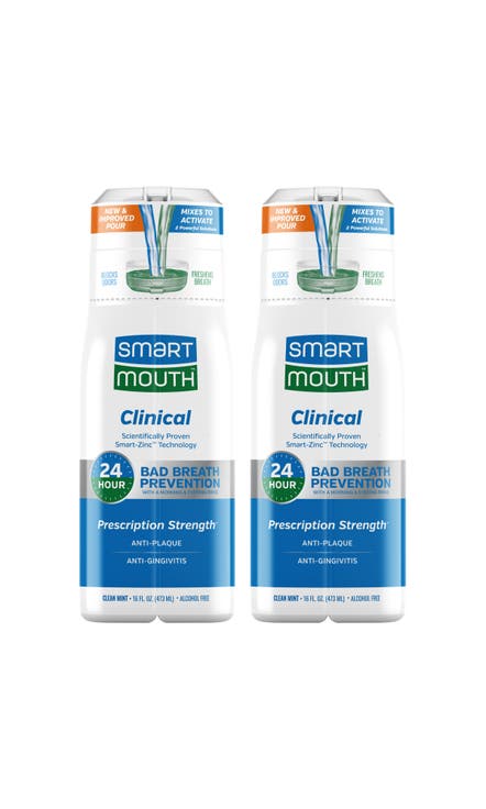 Clinical Activated Zinc Ion Mouthwash Clean Mint 16 fl oz 2 Pack Clean Mint Flavor, 16 fl oz