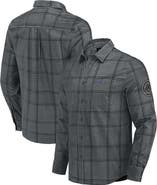 Darius Rucker Collection by Fanatics Men's Darius Rucker Collection by Fanatics Gray Chicago Cubs Thin Wale Corduroy Plaid Button Up Shirt