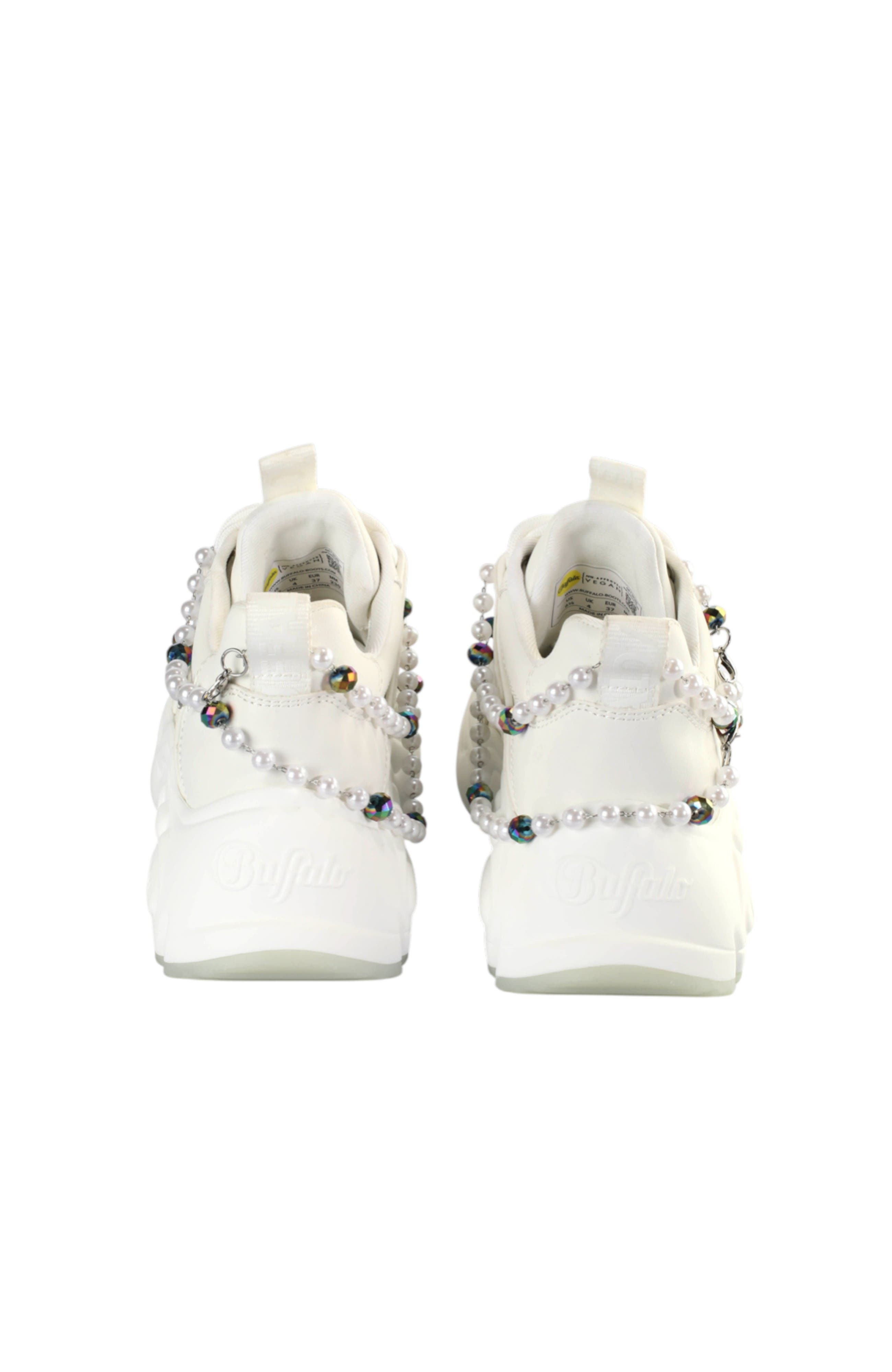 Buffalo Boots Binary Charm Sneaker, Alternate, color, Pearl White