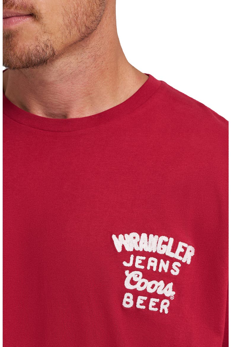 x Coors® Embroidered Logo T-Shirt, Alternate, color, BANQUET RED