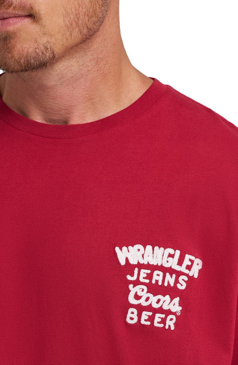 Wrangler x Coors<sup>®</sup> Embroidered Logo T-Shirt, Alternate, color, Banquet Red