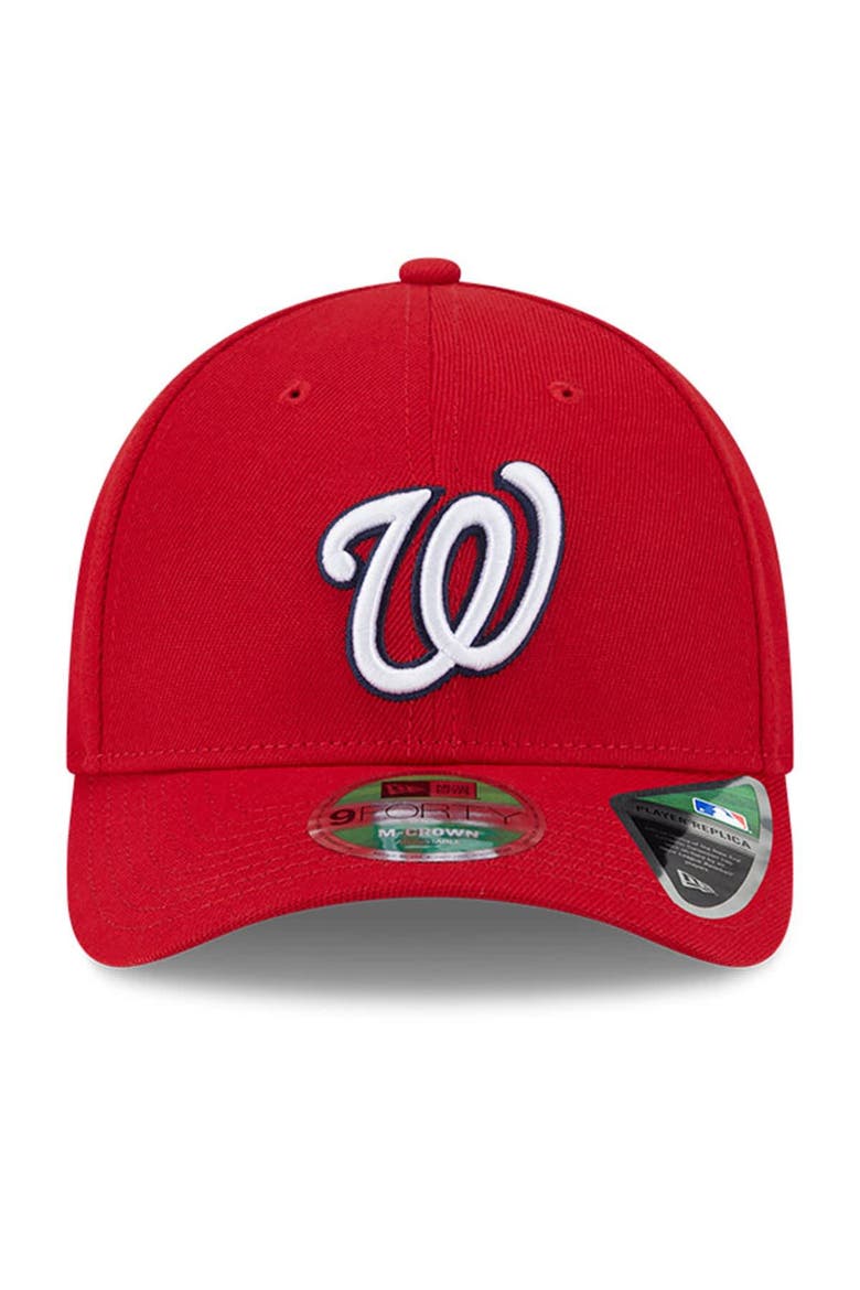 Men's New Era  Red Washington Nationals Player Replica 9FORTY Adjustable Hat, Alternate, color, Red