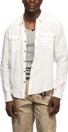 Lucky Brand Linen Snap-Up Western Shirt