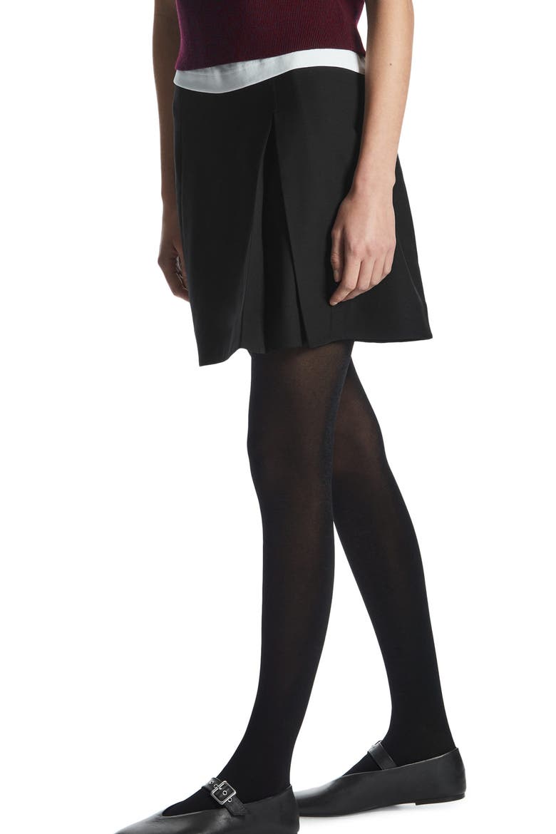Wool Miniskirt, Alternate, color, BLACK