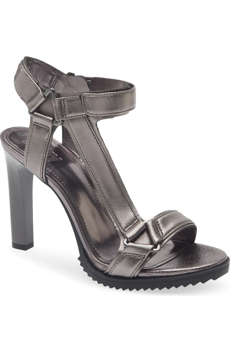 DKNY Bayli Ankle Strap Sandal, Main, color, Gunmetal
