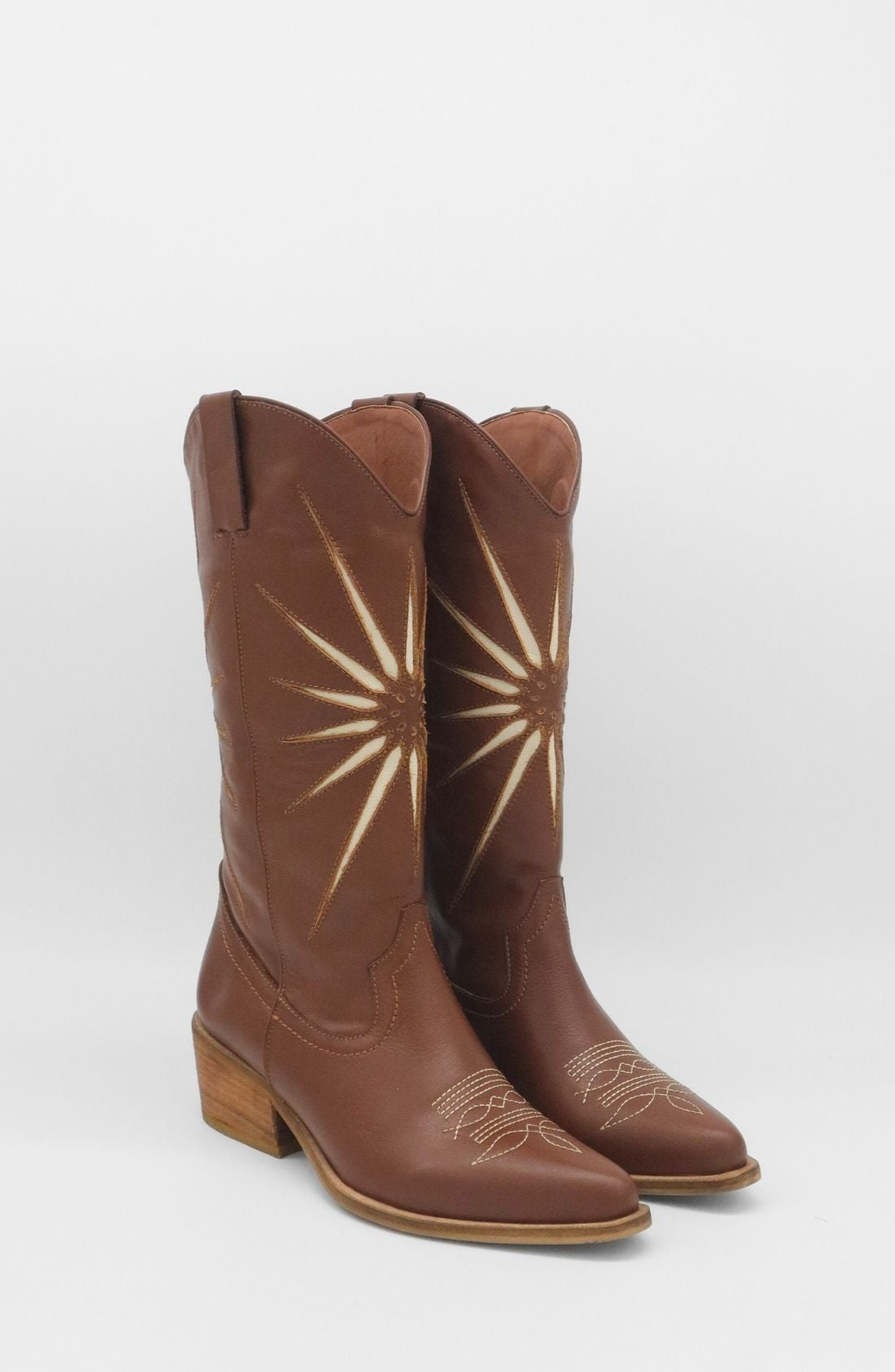 STIVALI NEW YORK Moonrise Cowboy Boots, Alternate, color, Cognac