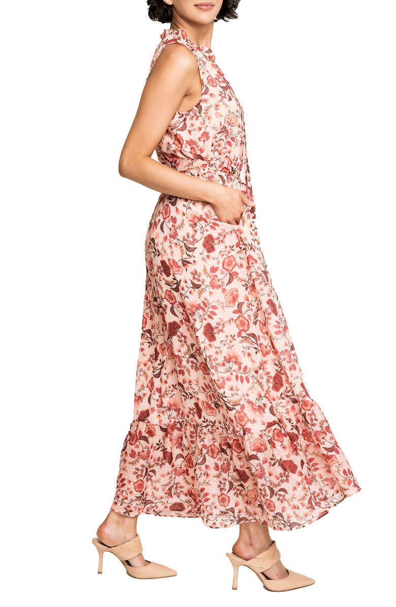 GIBSONLOOK Lindsey Floral Ruffle Maxi Dress, Alternate, color, 