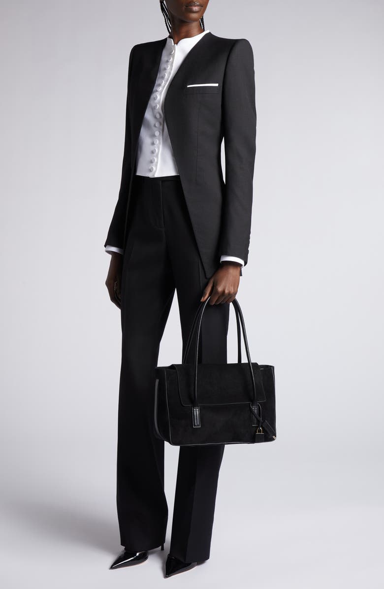 TOM FORD Cotton Piqué Fitted Vest, Alternate, color, White