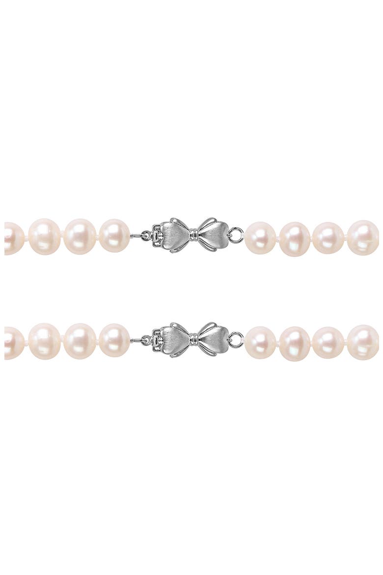 Cultured Pearl Necklace & Bracelet Set, 7.5–8.5mm, Alternate, color, WHITE