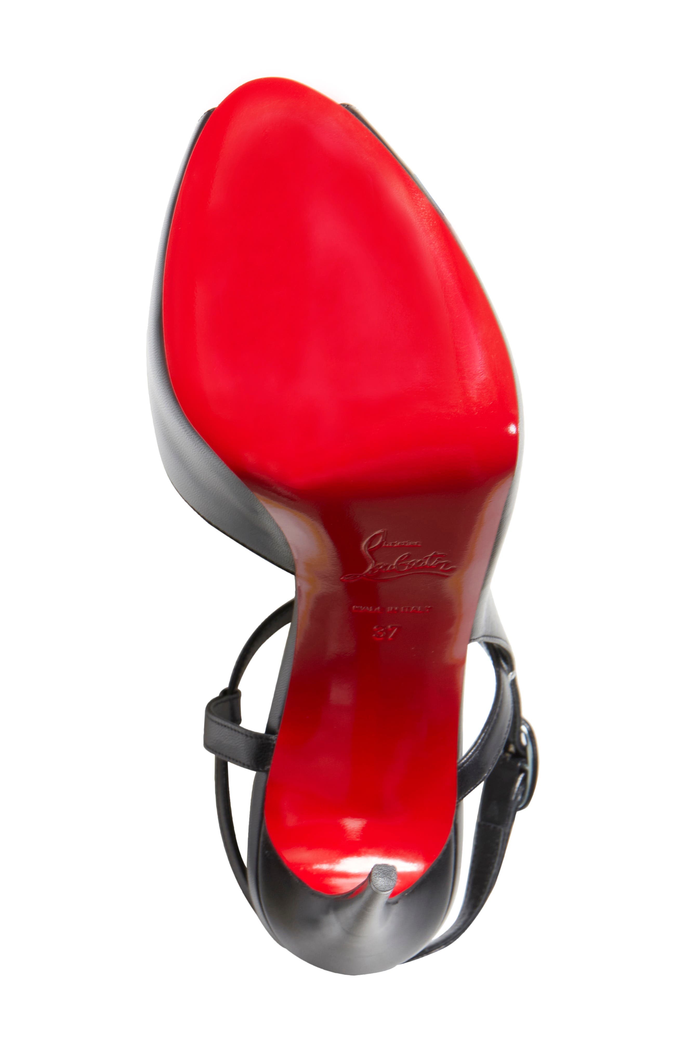 Christian Louboutin Jenlove Ankle Strap Peep Toe Stiletto, Alternate, color, 