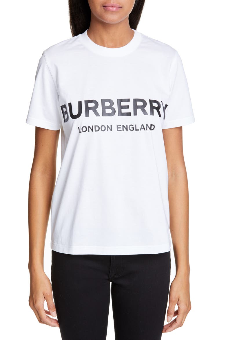 Logo Print Tee, Main, color, WHITE