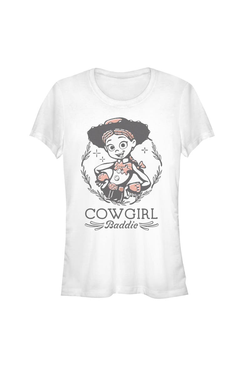 Junior's Toy Story 5 Cowgirl Baddie Badge  Graphic T-Shirt, Main, color, White