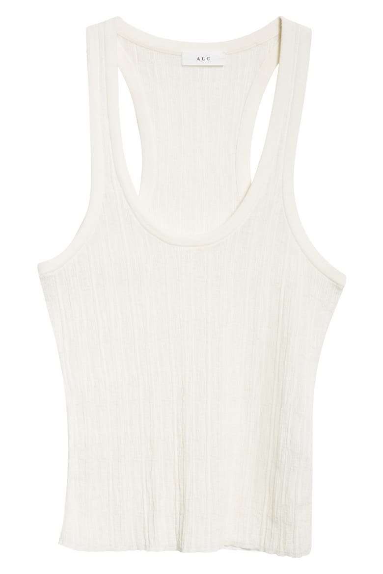 Iris Racerback Cotton Blend Tank, Alternate, color, BRIGHT WHITE