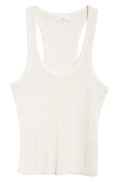 A.l.c . Iris Racerback Cotton Blend Tank In Bright White
