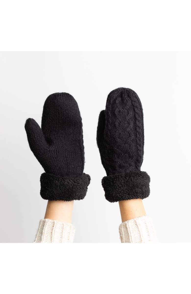 Hat Attack Flurry Lined Mitten, Alternate, color, Black