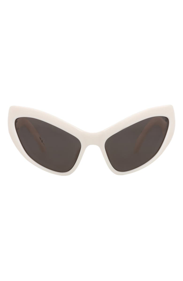 Balenciaga 59mm Cat Eye Sunglasses, Main, color, Ivory Ivory Grey