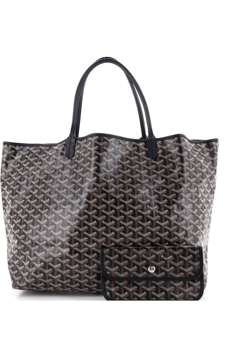 Pre-Owned Goyard Saint Louis Tote Coated Canvas GM, Alternate, color, Black