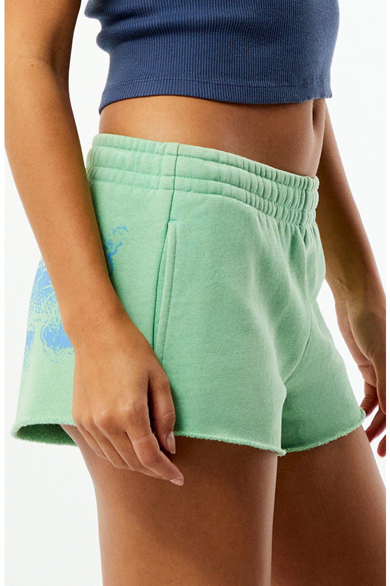 Hibiscus Core Micro Shorts, Alternate, color, GREEN