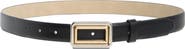 Steve Madden Two-Tone Buckle Textured Faux Leather Belt