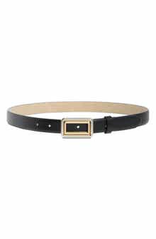 Steve Madden Two-Tone Buckle Textured Faux Leather Belt