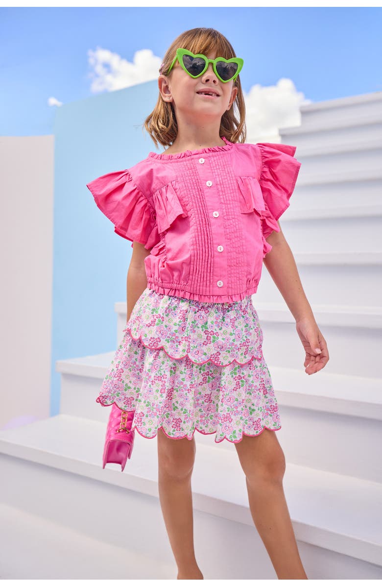 BISBY Kids' Floral Tiered Skort, Alternate, color, Bellavista Blooms